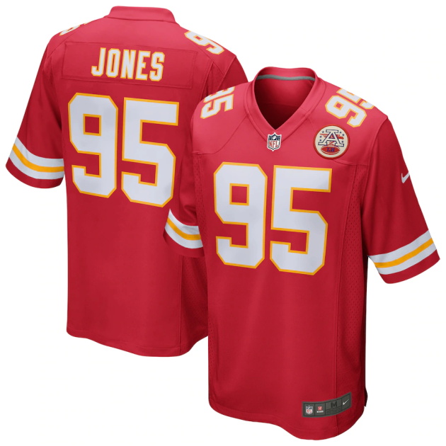 mens nike chris jones red kansas city chiefs game jersey